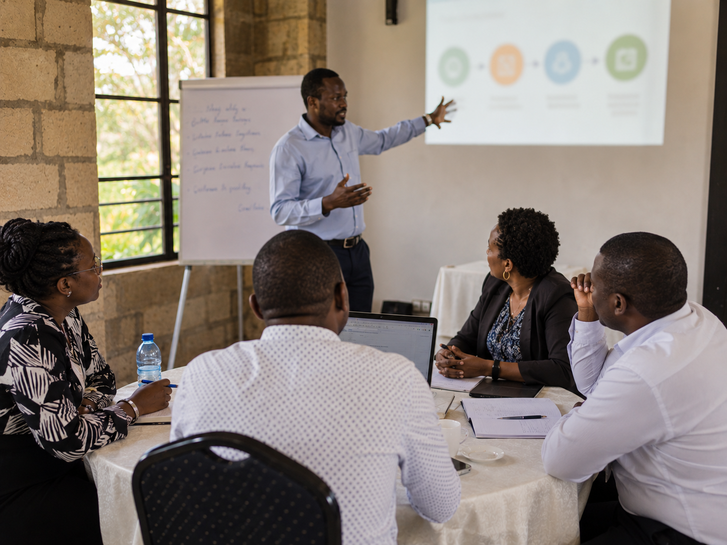 Health professionals in a digital health training workshop
